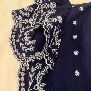 Old Navy summer dress, Navy with white details L